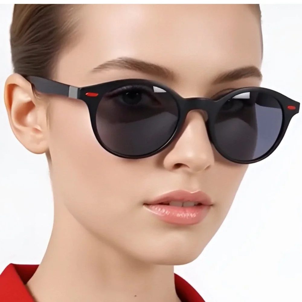 Polarized Sunglasses Men Driving Fishing Round Frame Sports Lentes Gafas Humbres